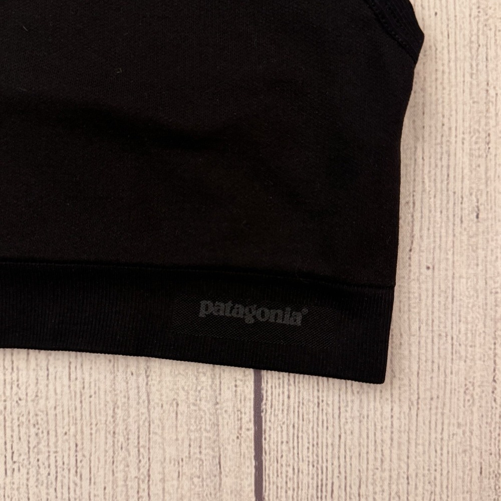 Patagonia Women's Active Sports Bra Top Black Size Medium Outdoors Hiking - Picture 2 of 7